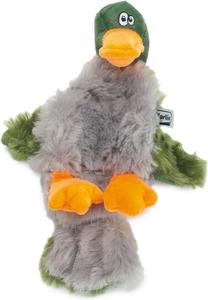 Rotaļlieta sunim, plīša manta Karlie Flatinos Mallard 521358, 28 cm, zaļa krās./pelēka krās., 28