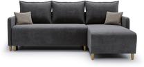 Kampinė sofa - lova Polak Meble Etro Sierra 751/749, tamsiai pilka sp., 150 x 219 cm x 85 cm
