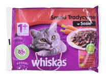 Mitrā kaķu barība Whiskas Traditional Flavors In The Sauce, vistas gaļa, 0.1 kg, 4 gab.