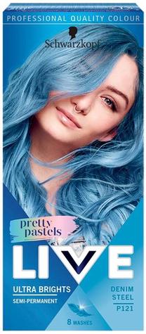 Matu krāsa Schwarzkopf Live Pretty Pastels, denim steel krās., P121, 65 ml