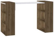 Rakstāmgalds un plaukts Kalune Design Handy 835PUQ3801, 124 cm x 43.6 cm, 75 cm, balts krās./valriekstu krās.