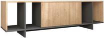 ТВ стол Kalune Design Zitano, антрацитовый цв./дубовый цв., 35 см x 160 см x 37.5 см