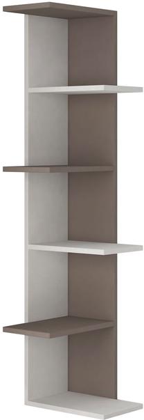 Pastatoma lentyna Kalune Design Saso 776HMS3603, balta sp./šviesiai ruda sp., 141 cm x 37 cm x 24 cm
