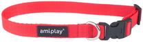 Ошейник для собак Amiplay Basic, красный цв., 350 - 500 мм x 20 мм, 35-50
