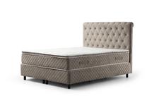 Lova dvigulė Kalune Design Sonata, 160 x 200 cm, antracito sp./smėlio sp., su čiužiniu, su grotelėmis