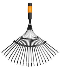 Lapų grėblys vėduoklinis Fiskars QuikFit 135201/1000644, be koto, 560 mm, juoda sp./oranžinė sp.