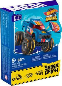 Конструктор Mattel Hot Wheels Monster Trucks Smash & Crash HMM49, 80 шт., многоцветный