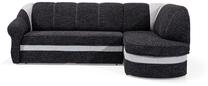 Kampinė sofa Benano Berlin 02, Berlin 10, juoda sp./šviesiai pilka sp., dešininė, 180 x 250 cm x 85 cm
