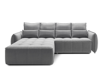 Kampinė sofa - lova Campo, pilka sp., kairinė, 196 x 265 cm x 88 cm