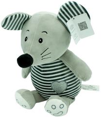 Pliušinis žaislas Axiom Striped Cuddly Toy Mous, balta sp./juoda sp., 26 cm