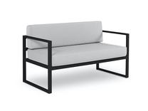 Lauko sofa Calme Jardin Nicea CAL_2S_83_F2_NICEA2, antracito sp./pilka sp., 65 cm x 130 cm x 76 cm