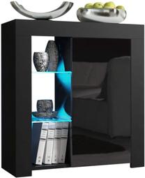 Komoda Pro Meble Milano PKC 1D, juoda, 75 cm x 35 cm x 83 cm