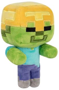 Mīkstā rotaļlieta Jinx Minecraft Happy Explorer Gold Helmet Zombie, daudzkrāsaina, 18 cm