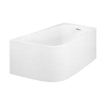 Vonia, laisvai pastatoma Masterjero Torino Angolo BN142D, 170 cm x 70 cm x 55 cm, dešininė, balta sp.