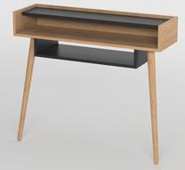 Konsoles galds Kalune Design Cizgi, antracīta krās./ozola krās., 30 cm x 100 cm x 86.6 cm