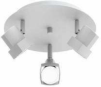 Valgusti lagi CristalRecord Moka 001-2150-3-125, GU10, 3 x 10 W, valge v. / valge v.