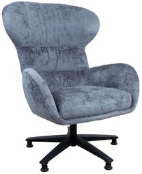 Krėslas Home4you Karolina 18410, juoda sp./pilka sp., 84.5 cm x 78 cm x 104 cm