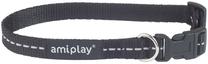Ошейник для собак Amiplay Reflective, черный цв., 200 - 350 мм x 10 мм, 20-35