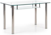 Stalas Cristal, nerūdijančiojo plieno sp./skaidri sp., 150 cm x 90 cm x 77 cm