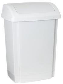 Šiukšliadėžė Plast Team Swing, balta sp., 15 l, 39 cm x 28 cm