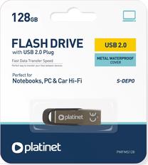 USB atmintinė Platinet S-Depo PMFMS128, sidabro sp., 128 GB