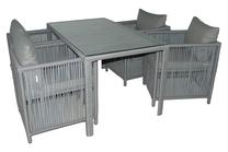 Lauko baldų komplektas Floriane Garden Mana 2, šviesiai pilka sp., 1-4 vietų
