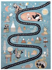 Ковер комнатные Hakano Beo Route, многоцветный/синий цв., 170 см x 120 см