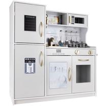 Rotaļu virtuve Kruzzel Wooden Kitchen XL15619, balta krās.