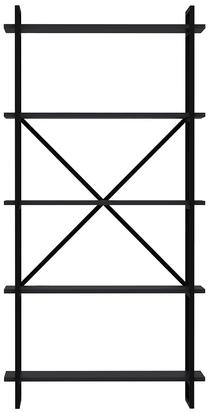 Pastatoma lentyna Kalune Design Elston 900, antracito sp./juoda sp., 180 cm x 90 cm x 34 cm
