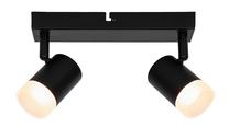 Lampa griesti Domoletti Wick LED21001-2B BLK, LED, 3000 °K, 2 x 3.5 W, melna krās. / melna krās.