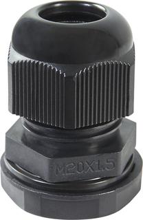 Jungtis Haupa Cable Glands IP 68 M32, 26 mm², juoda sp., 10 vnt.