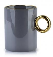 Puodelis AffekDesign Oriana, aukso sp./pilka sp., 0.420 l