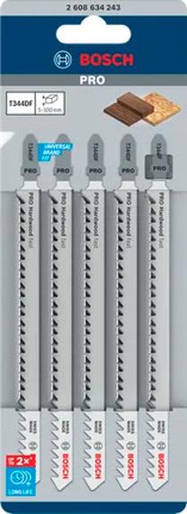 Pjūklo peilių rinkinys Bosch T 344 DF, 15.2 cm, 5 vnt.