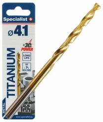 Metalo grąžtas Specialist+ Titanium, metalas/nerūdijantysis plienas/plastikas, hss m2, tiesus, 4.1 mm x 7.5 cm