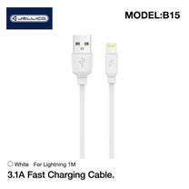 Kabelis Jellico B15LIGWH, Lightning/USB, 100 cm, balta krās.