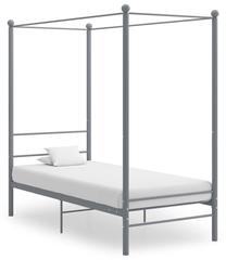 Lova viengulė VLX Metal 325056, 100 x 200 cm, pilka sp., be čiužinio, su grotelėmis