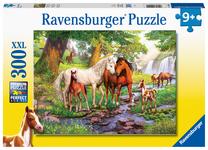 Пазл Ravensburger Horses By The Stream 129041, 36 см x 49 см, 300 шт., многоцветный