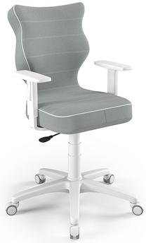 Vaikiška darbo kėdė Duo Size 6 JS03, 42.5 x 40 x 104.5 cm, balta/pilka