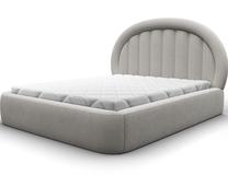 Lova pusantros vietos Tapedo Amore 01, 140 x 200 cm, šviesiai pilka, be čiužinio, su grotelėmis