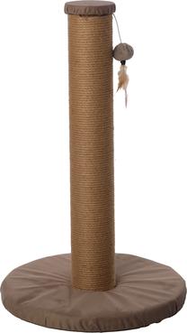 Kaķu skrāpējamais stabs Flamingo Velvi, 33.5 cm x 33.5 cm x 45 cm, Brūna krās.