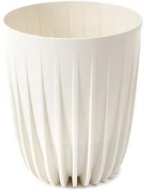 Gėlių vazonas Lamela Mira, plastikinis, 25 cm x 25 cm, Ø 25 cm, balta sp.