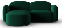 Kampinė sofa Micadoni Home Blair Velvet, tamsiai žalia sp., kairinė, 194 x 155 cm x 80 cm
