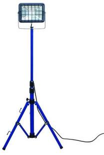 Statybinis prožektorius su stovu, pastatomas AS-Schwabe Slimline 46404, 30 W, 2300 lm, 4000 °K, IP65, mėlyna sp.