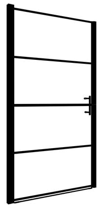 Dušas durvis VLX Tempered Glass, 81 cm x 195 cm, caurspīdīga krās./melna krās./caurspīdīgs
