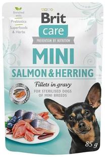 Влажный корм для собак Brit Care Mini, лосось/сельдь, 0.085 кг