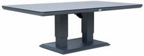 Valgomojo stalas Home4you Tomson, pilka sp., 150 cm x 90 cm x 52 - 75 cm