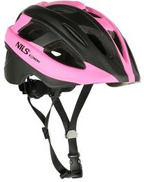 Dviratininkų šalmas Nils Extreme MTV35J, juoda sp./rožinė sp., M (53-55 cm)