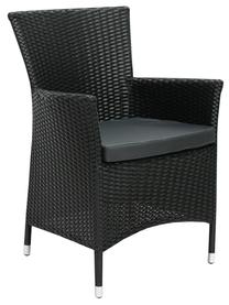 Õuetool Home4you Wicker, must v., 61 cm x 63 cm x 86 cm