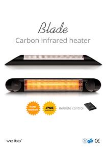 Infraraudonųjų spindulių šildytuvas Veito Blade, 2.0 kW, Juoda sp.