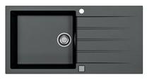 Кухонная мойка Alveus Cadit 50, гранит, 50 см x 100 см x 19.8 см, черный цв.